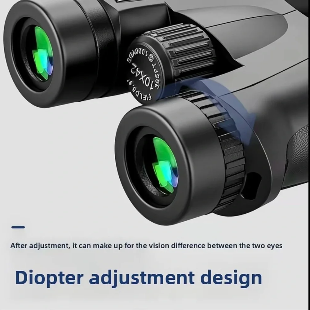 Black Binoculars with Center Focus - Binoculars 12X42, 12x Magnification